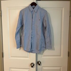Ralph Lauren Blue Casual Button Down Shirt Classic Collar